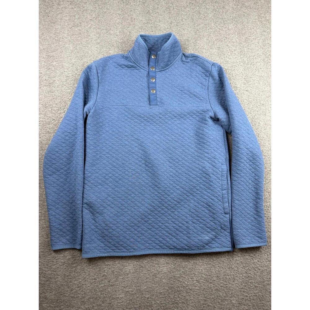 Sonoma Goods For Life‎ Men's Size Small Quilted Quarter Snap Blue Pullover